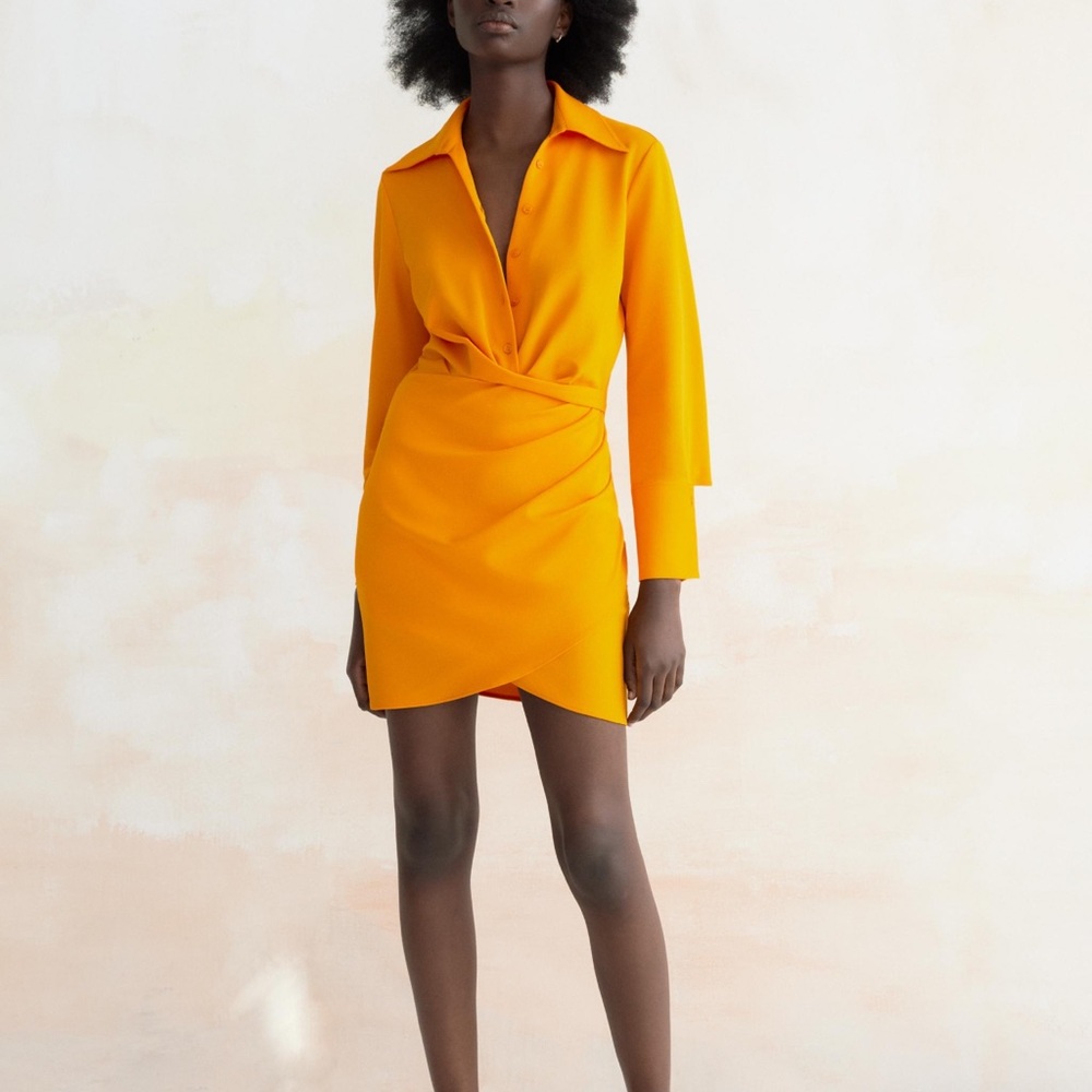 Zara dress with ruching size S